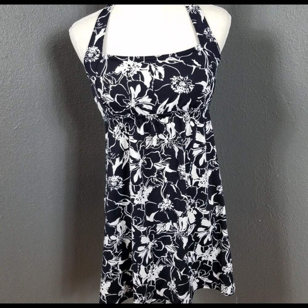 Lands End Halter Swim Dress Tankini